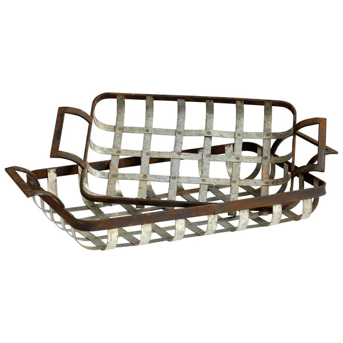 Cyan Design Waffle Trays Rustic Ash