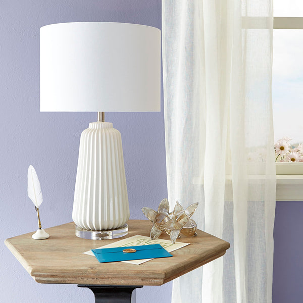 Delphine Table Lamp|White by Cyan