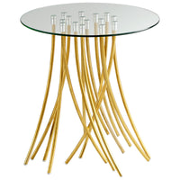 Tuffoli Table|Satin Brass by Cyan