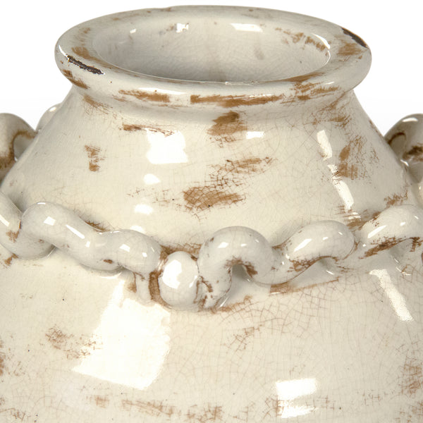 Distressed Off-White Vase by Zentique