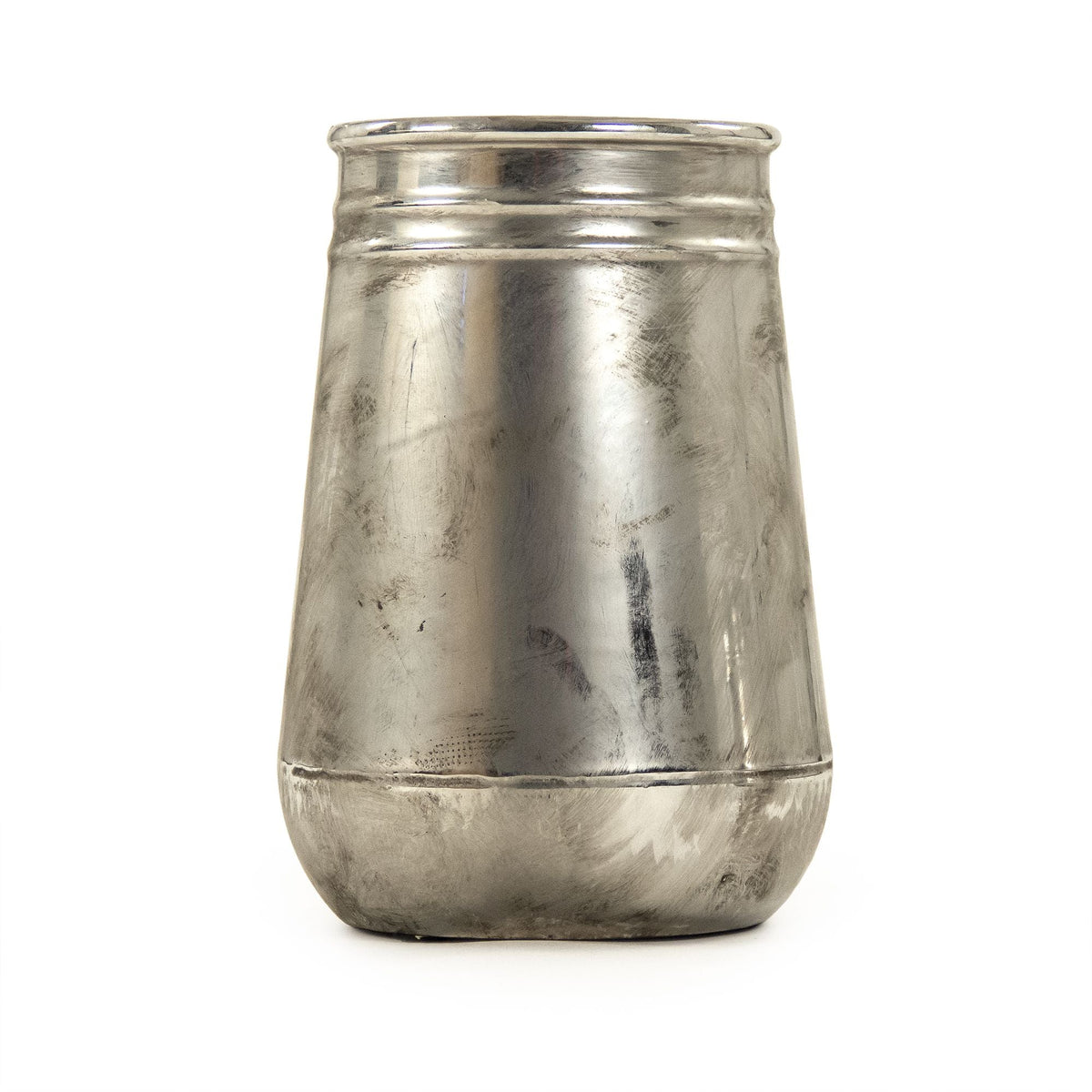 Distressed Metallic Silver Vase (10039S A840) by Zentique