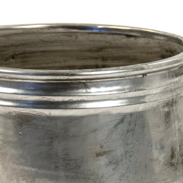 Distressed Metallic Silver Vase (10040S A840) by Zentique