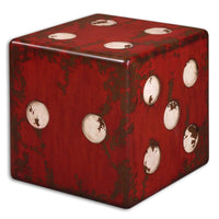 Uttermost Dice Red Accent Table