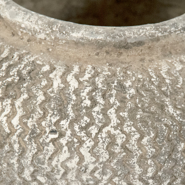 Distressed Grey Wash Vase (9917L A866) by Zentique