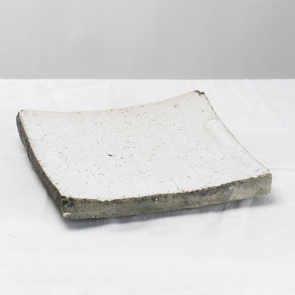 Partially Glazed Off-White Dish (3672S A25) by Zentique