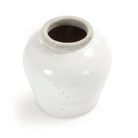 Partially Glazed Off-White Jar (4869L A25A) by Zentique