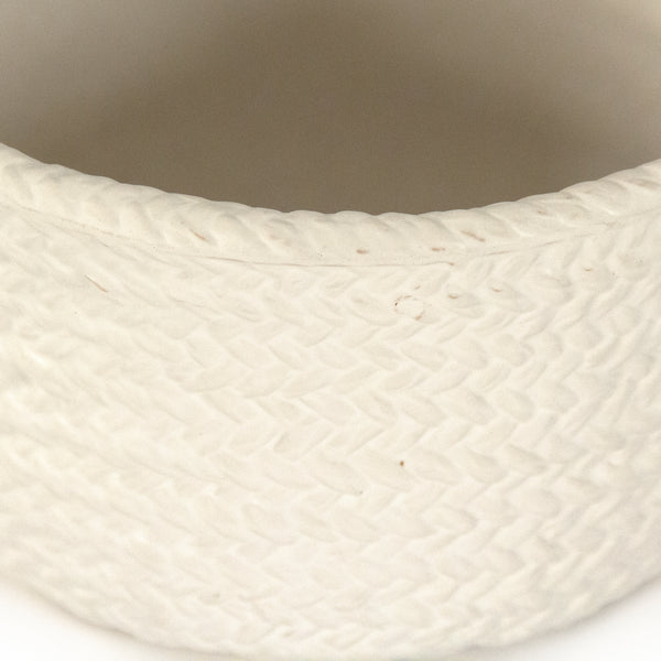 White Cross Weave Deep Dish Small by Zentique