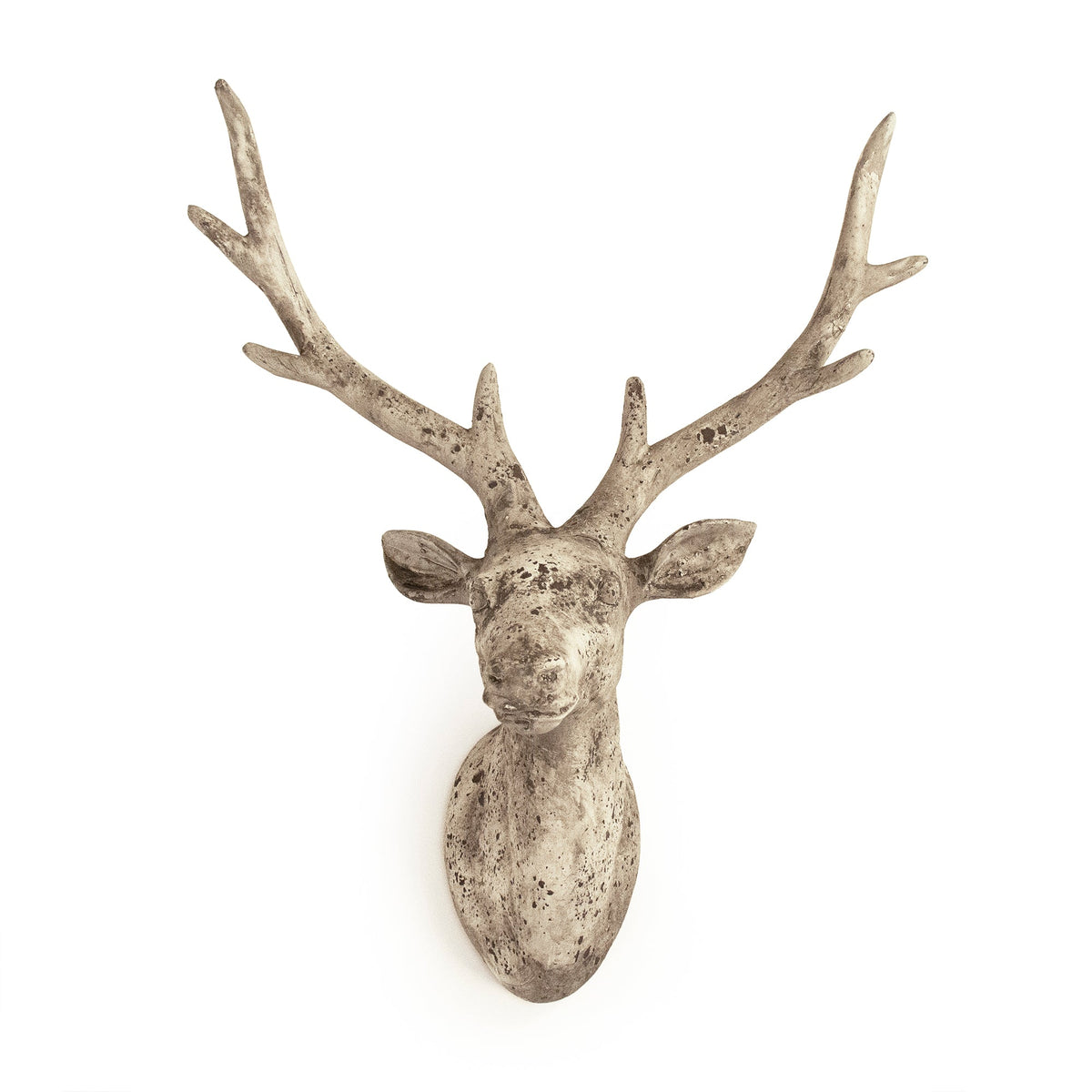 Distressed Grey Wash Deer Head (6552L A344) by Zentique