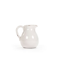 Distressed Crackle White Pitcher (6728S A369) by Zentique