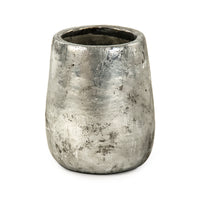 Distressed Metallic Silver Vase (9344M A840) by Zentique