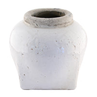 Partially Glazed Off-White Jar (4982M A25A) by Zentique
