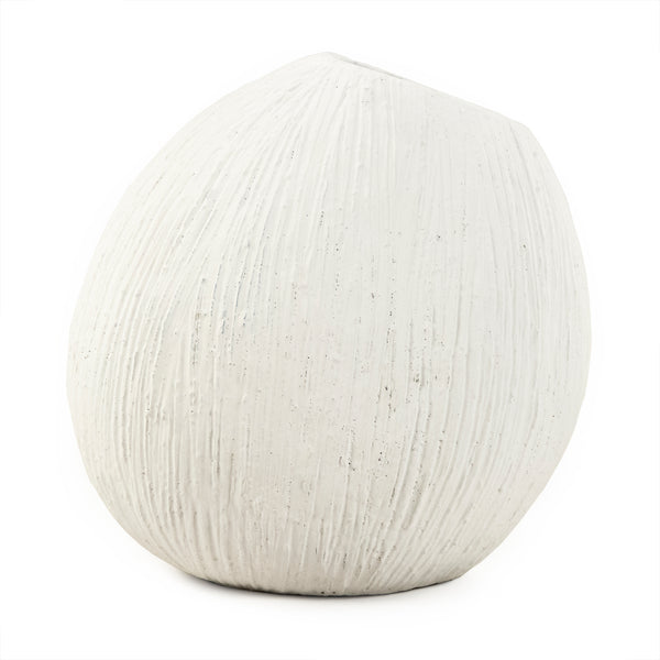 Distressed White Vase (10045L A148) by Zentique