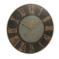 Wooden Frame Iron Clock by Zentique