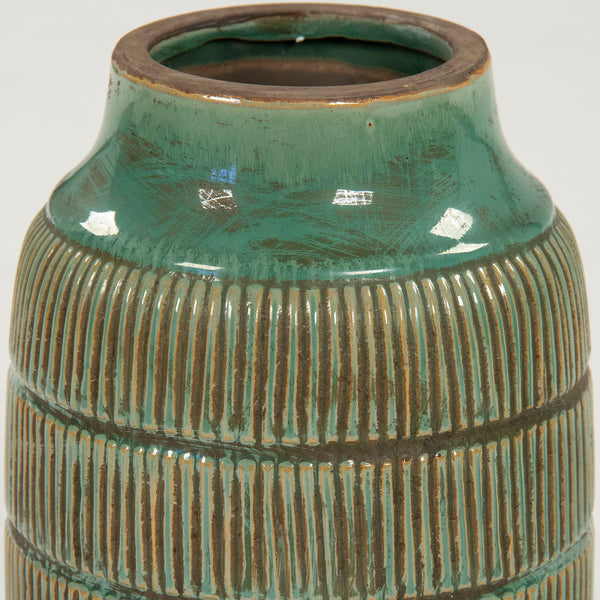 Distressed Green Vase by Zentique