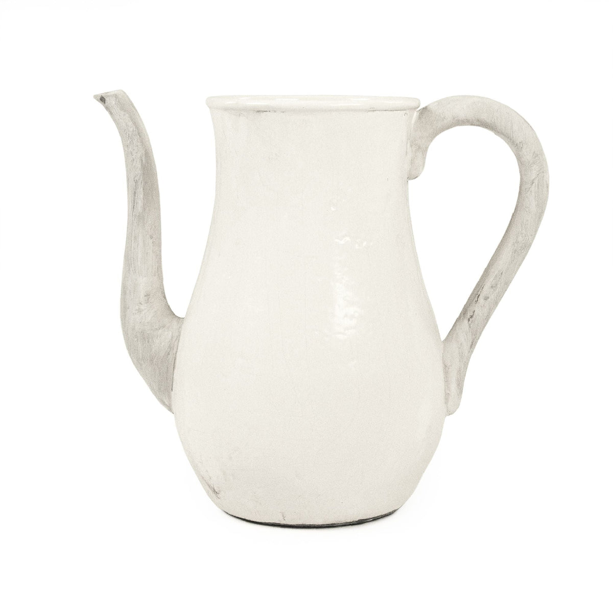 Distressed White Pitcher (9824L A25A) by Zentique