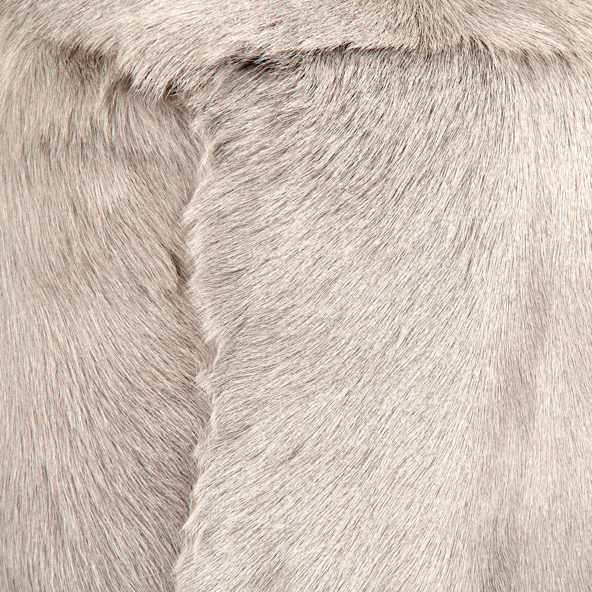 Tibetan Light Grey Goat Fur Pouf by Zentique