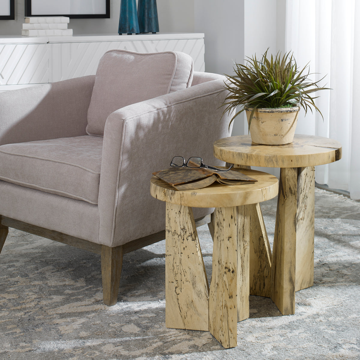 Uttermost Nadette Natural Nesting Tables, S/2