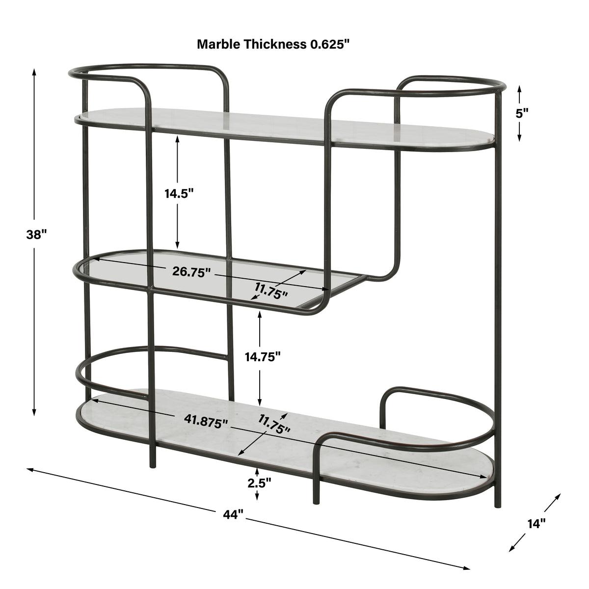 Uttermost Trolley Bar Console