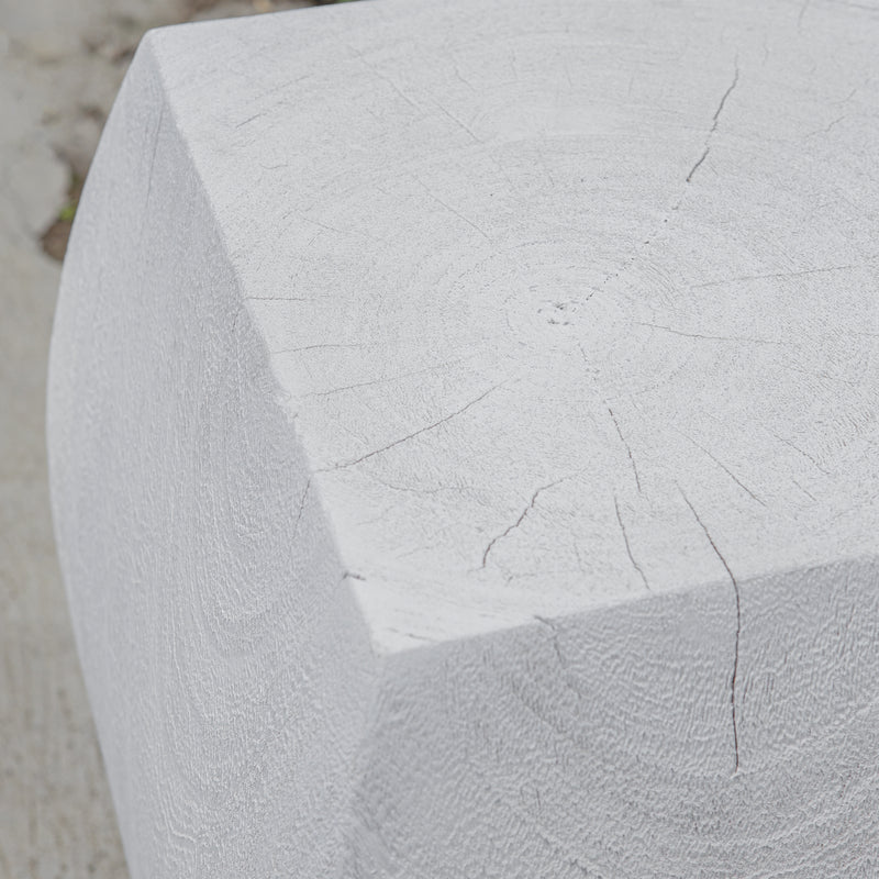 Uttermost Grove Ivory Wooden Accent Stool