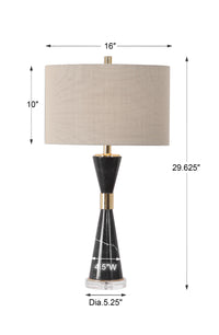 Uttermost Alastair Black Marble Table Lamp