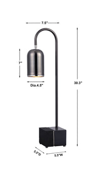 Uttermost Umbra Black Nickel Desk Lamp