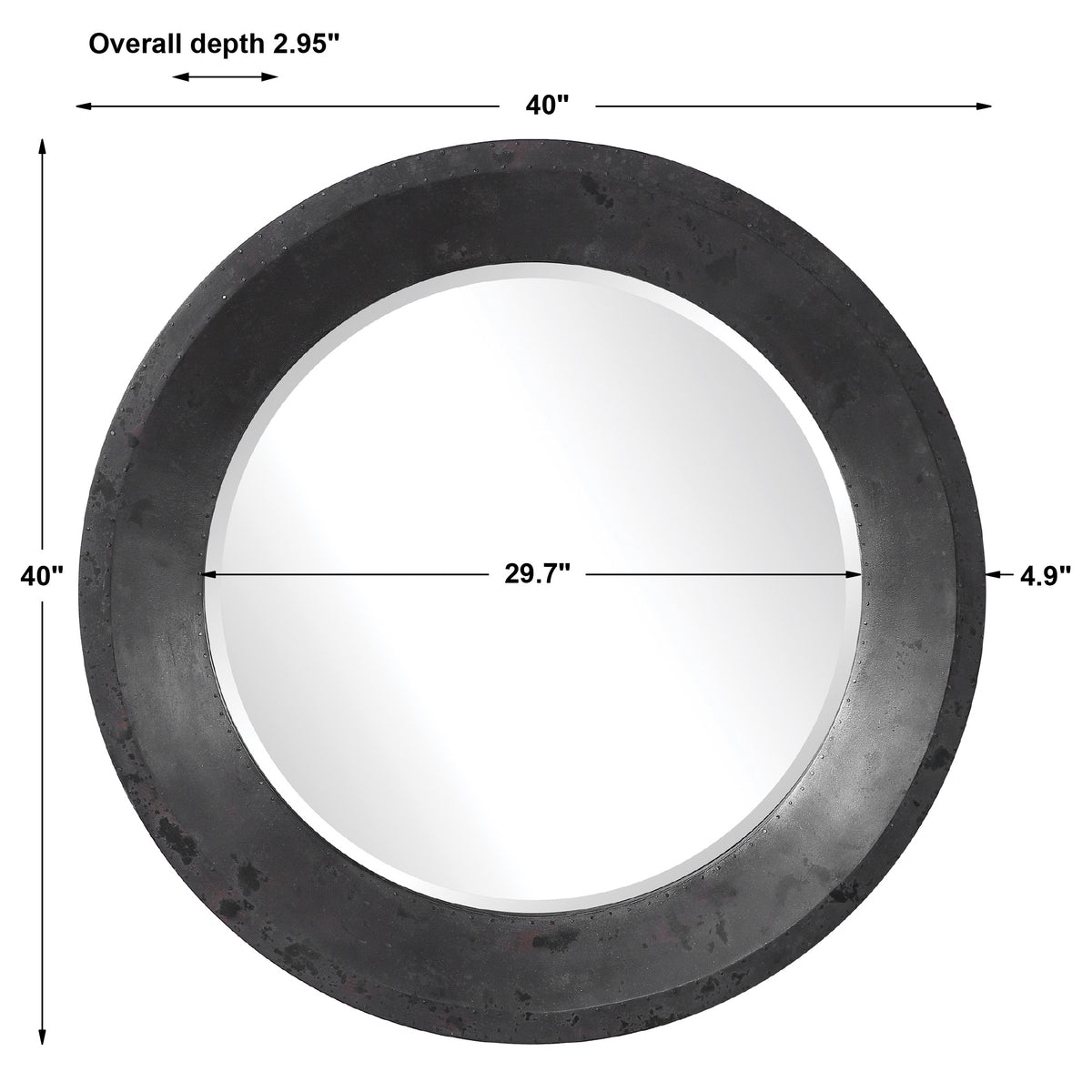 Uttermost Frazier Round Industrial Mirror