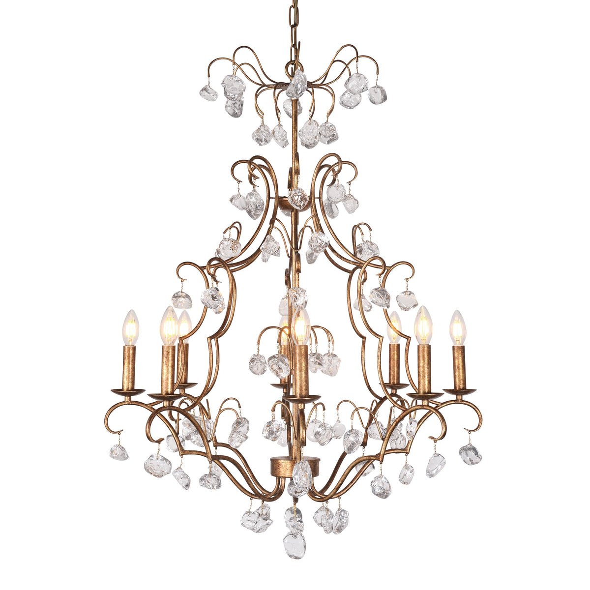 Crystal Pendant Chandelier Large by Zentique