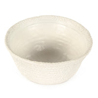White Cross Weave Bowl Small by Zentique
