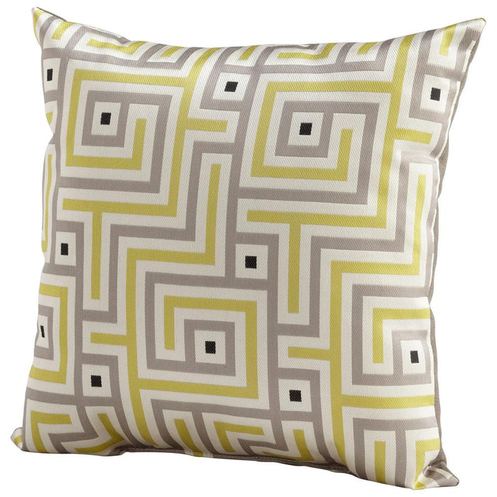 Cyan Design Maze Pillow Lime Green