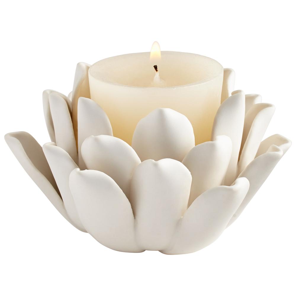 Cyan Design Dahlia Candleholder Matte White