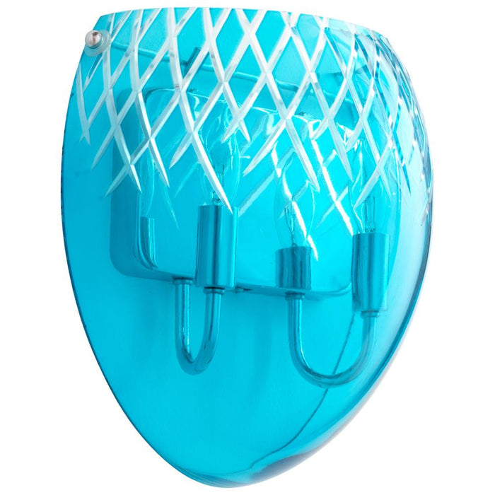 Cyan Design Etched Sconce 2-Light Blue