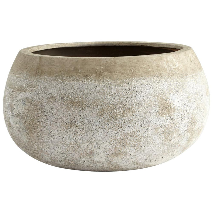 Cyan Design Round Stoney Planter Ash Stone - Large