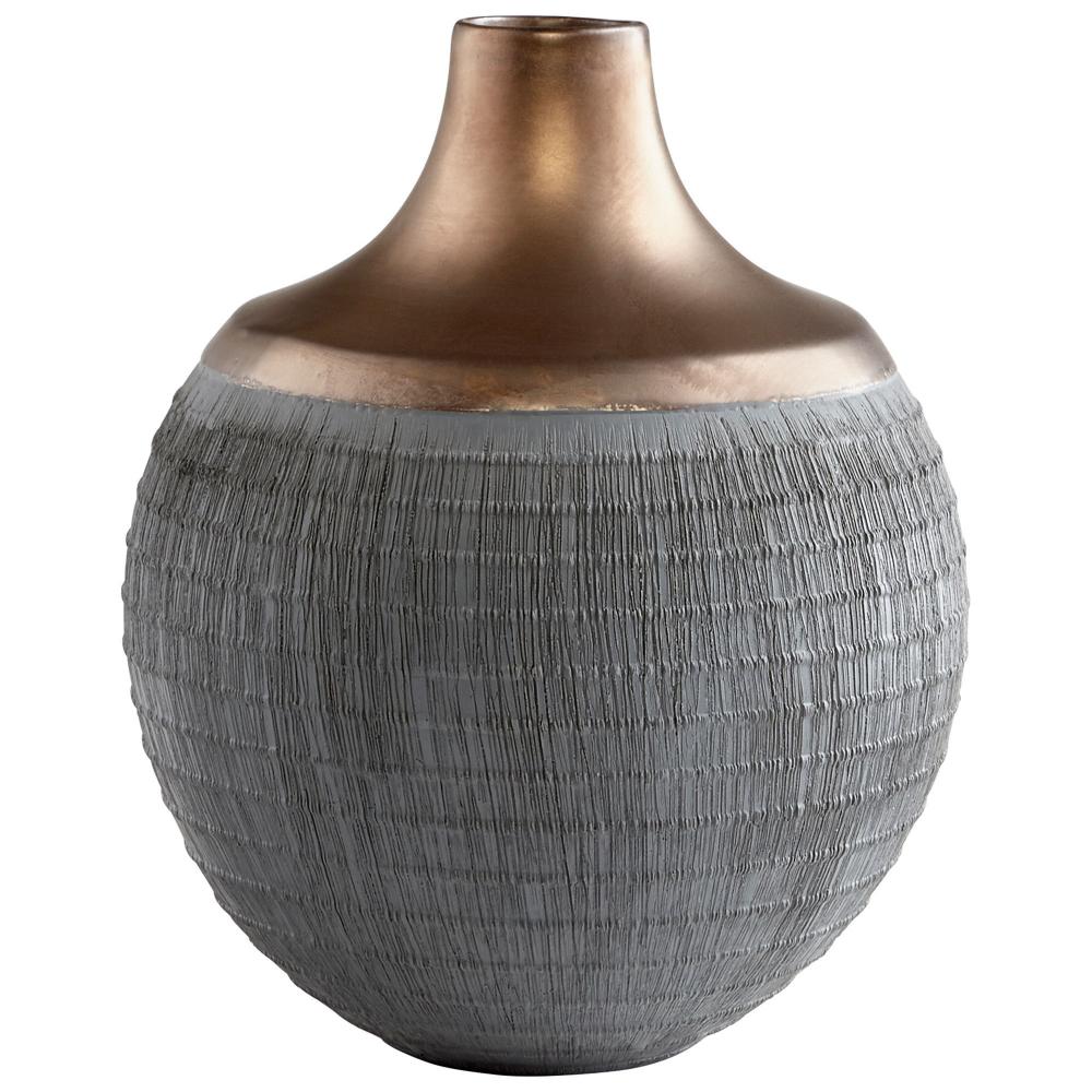 Cyan Design Osiris Vase Charcoal Grey And Bronze