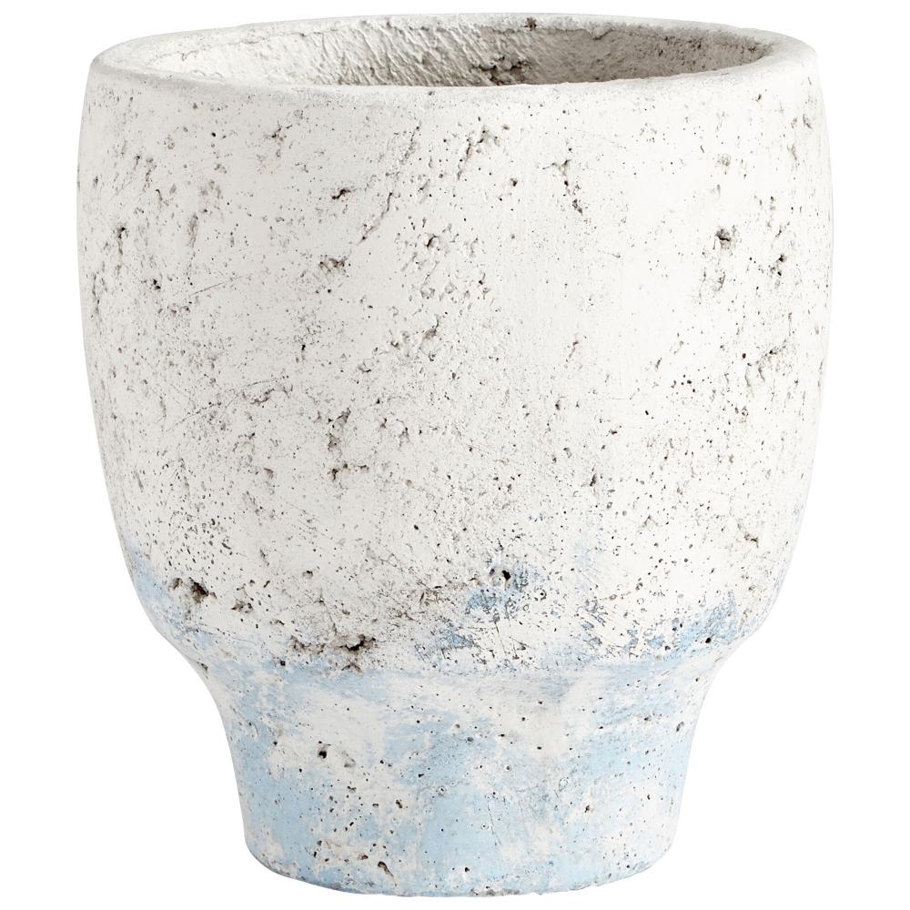 Cyan Design Venice Planter Antique White Blue Accents - Small