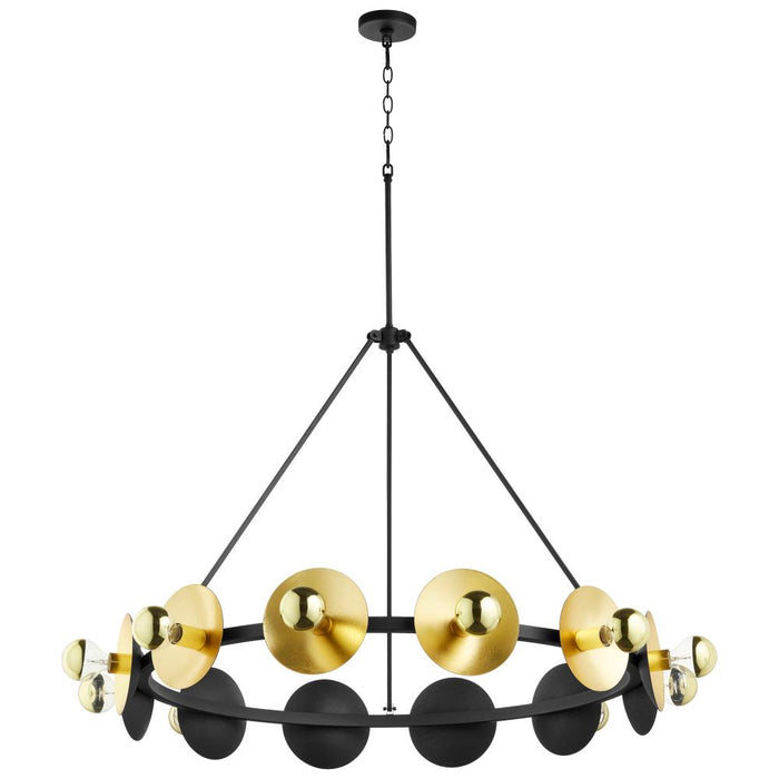 Cyan Design Artemis Chandelier Noir And Gold Leaf - Large