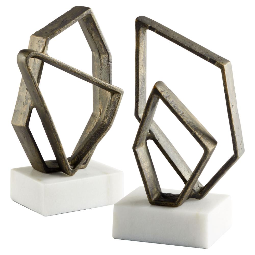 Cyan Design Euclid Bookends White Bronze