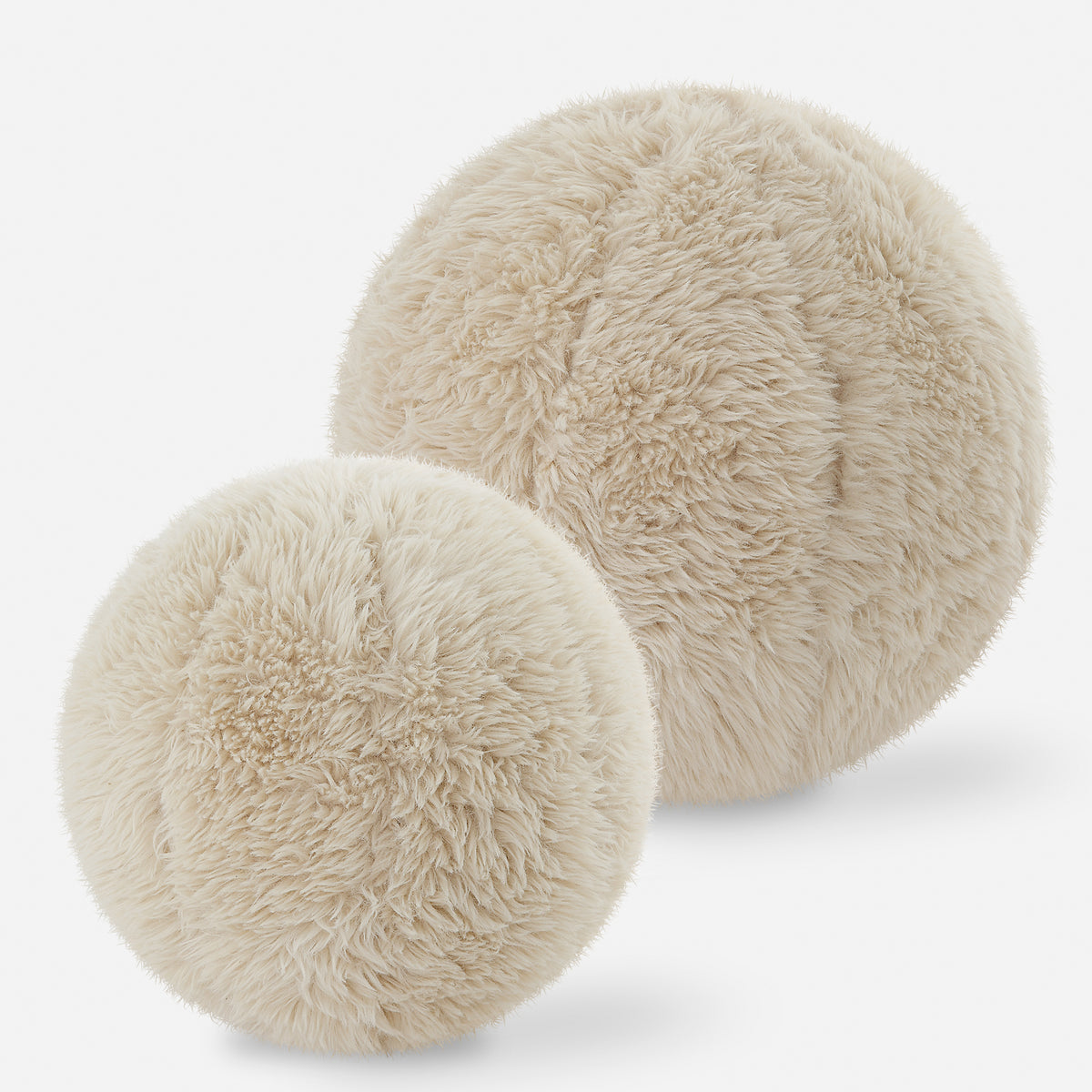 Uttermost Abide Ball Sheepskin Pillows, Set/2