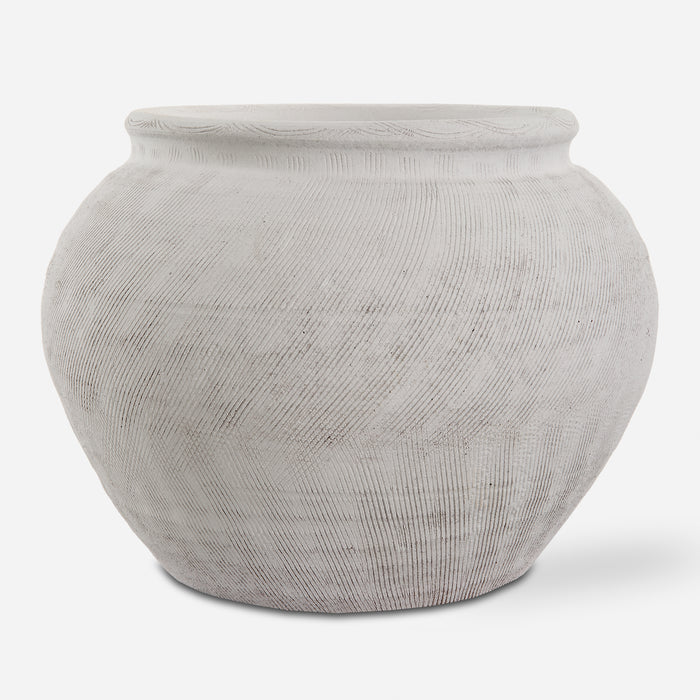 Uttermost Floreana White Vase