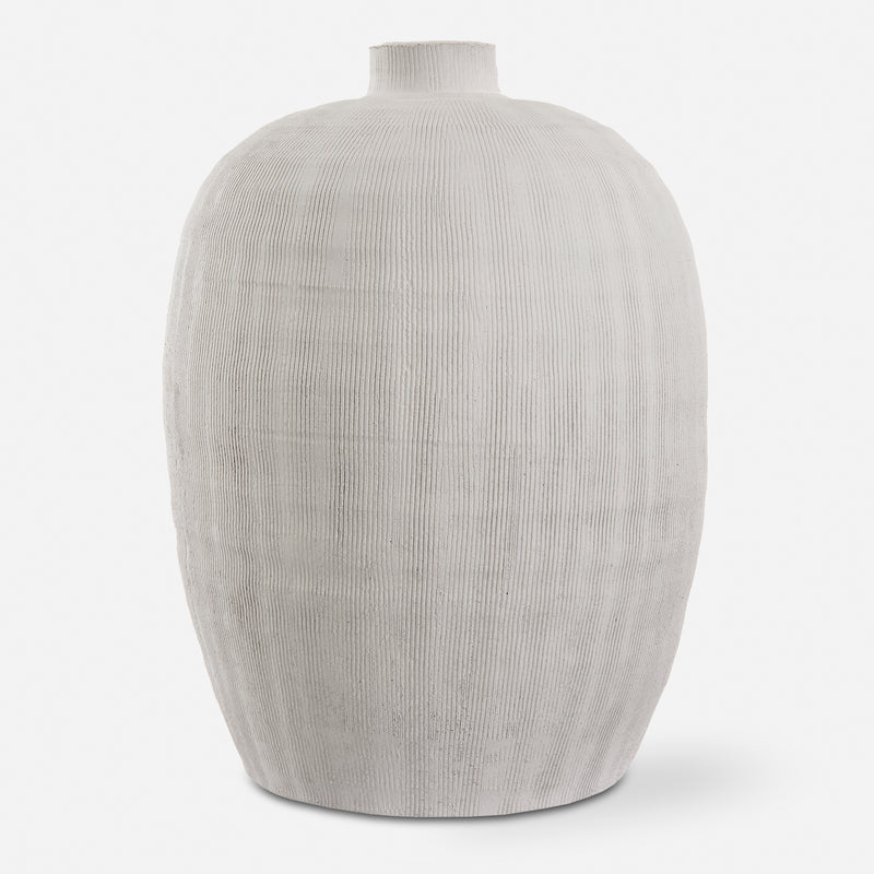 Uttermost Floreana White Vase