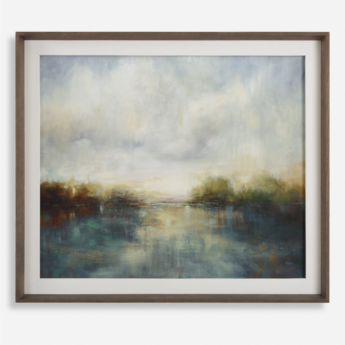 Uttermost Blue Reverie Framed Abstract Lake Print