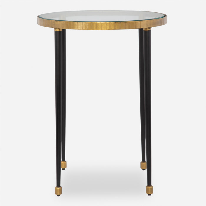 Uttermost Stiletto Antique Gold Side Table