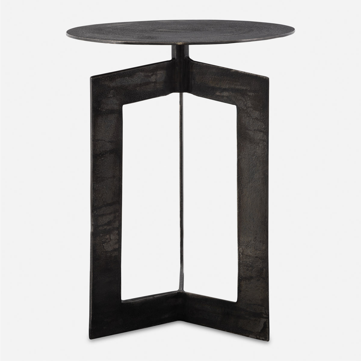 Uttermost Deltoid Gunmetal Accent Table