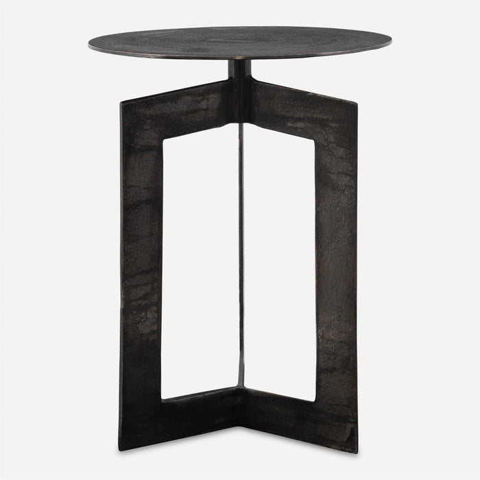 Uttermost Deltoid Gunmetal Accent Table