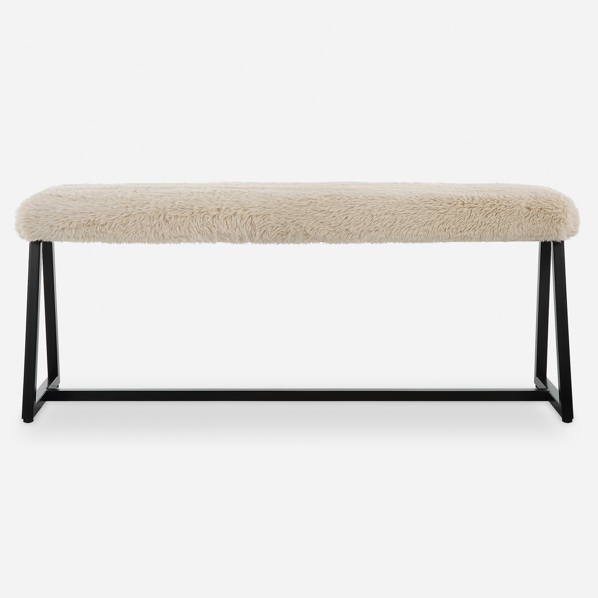 Uttermost Taupo Sheepskin Bench