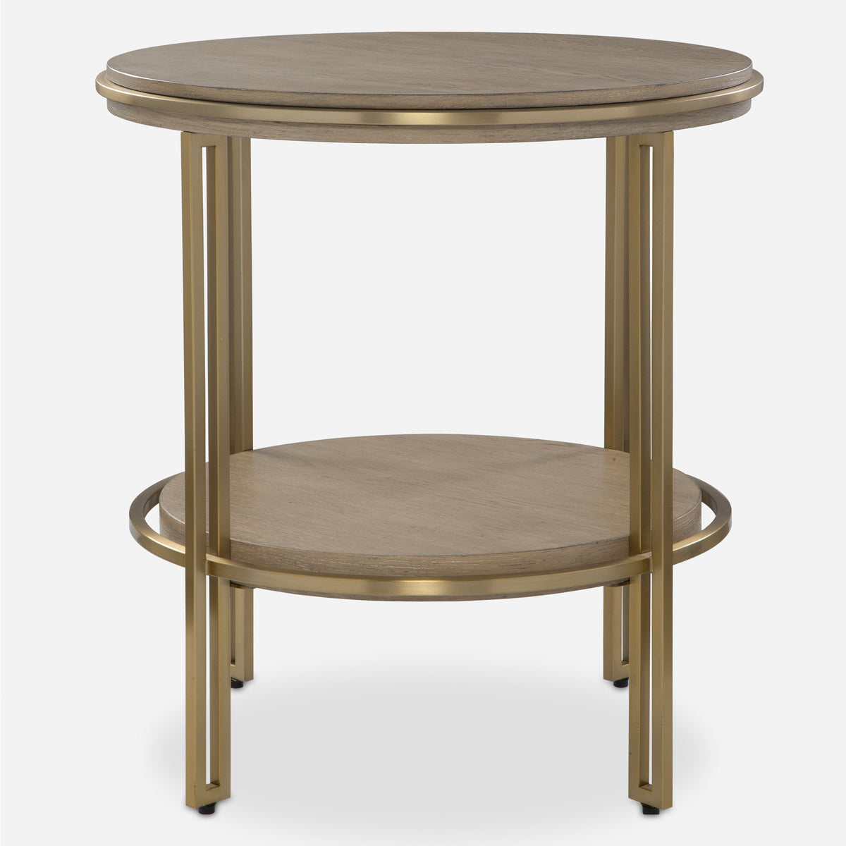 Uttermost Elise Round Brass Side Table