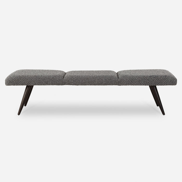 Uttermost Bowtie Charcoal Fabric Bench