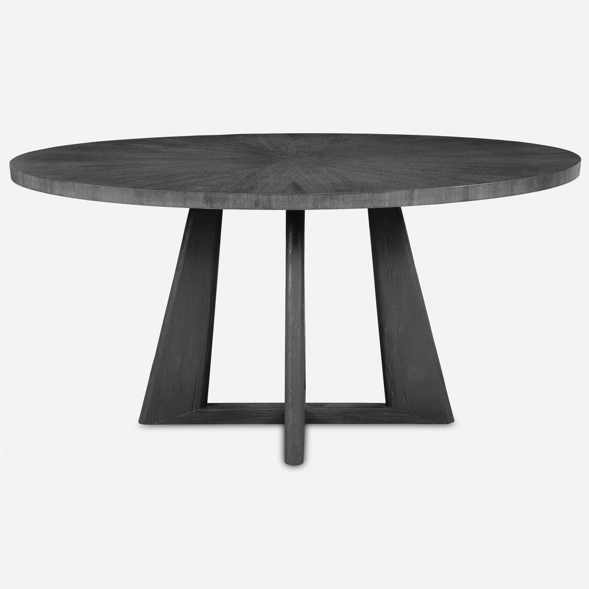 Uttermost Pulsar Round Gray Walnut Dining Table