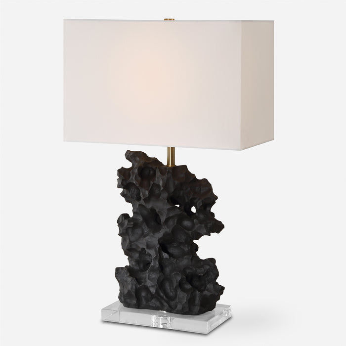 Uttermost Basalt Black Stone Table Lamp