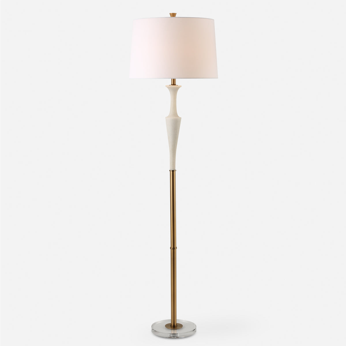 Uttermost Colette White Stone Floor Lamp