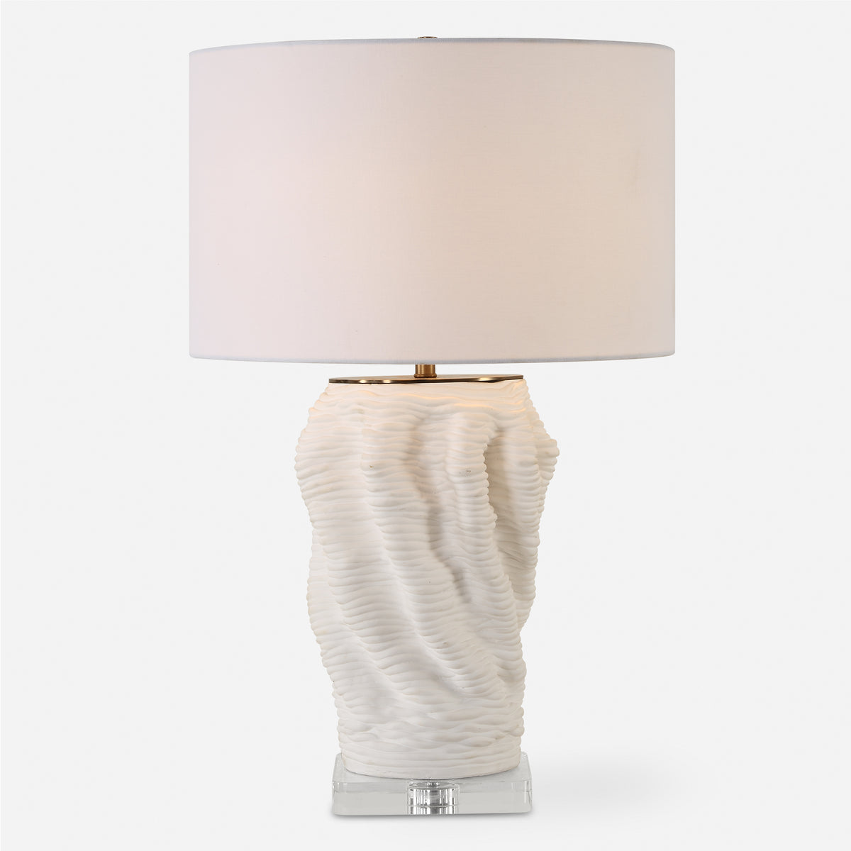 Uttermost Stratified White Table Lamp